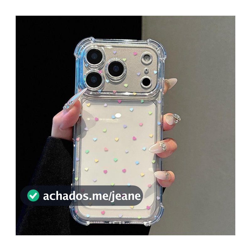 Capa Para iPhone 17 , 16 , 15 , 14 , 13 , 12 E 11 ; Apresenta Um design Transparente Com Cantos Resistentes a Quedas Uma