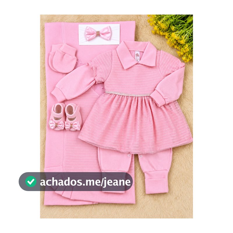 Saída de Maternidade de Luxo MENINA Kit Completo