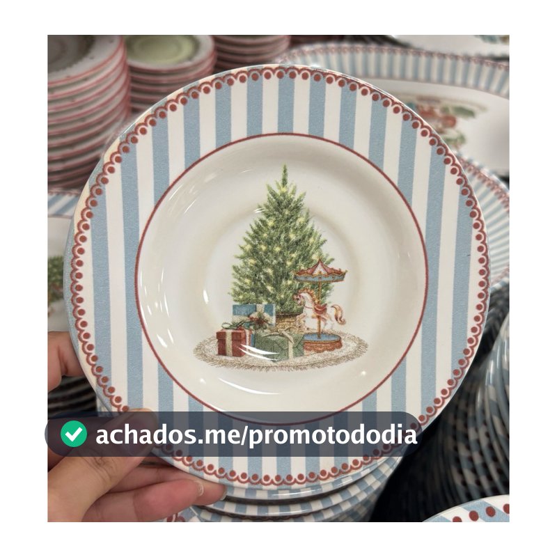 Pires De Chá Decorado Natal De Cerâmica Mesa Posta Decorativo Natalino Alleanza 2Linha