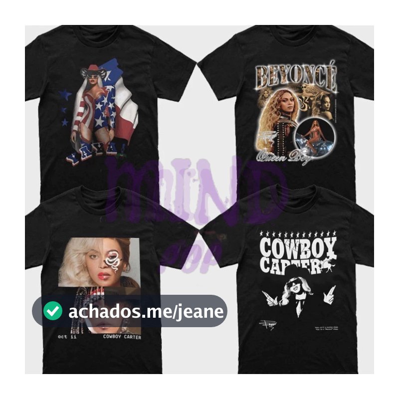 Camiseta Básica Beyonce Vintage Camisa 100% Algodão Streetwear Temos Plus Size Lançamento - Envio Rápido
