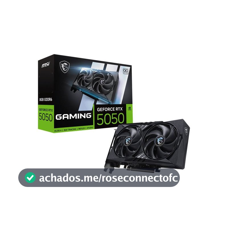 Placa de Vídeo MSI NVIDIA GeForce  RTX 5050 GAMING OC  8G  912-V538-009