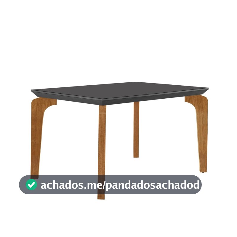 Mesa para Sala de Jantar Liz 120cm Em MDF e Vidro