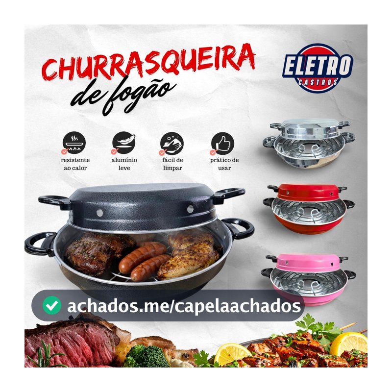 Churrasqueira de Fogão Grill Alumínio cozinha cores