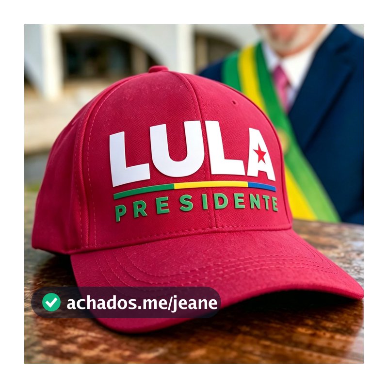 Boné Várias cores Lula Presidente PT Trabalhadores Premium Trucker Aba Curva Regulável Unissex