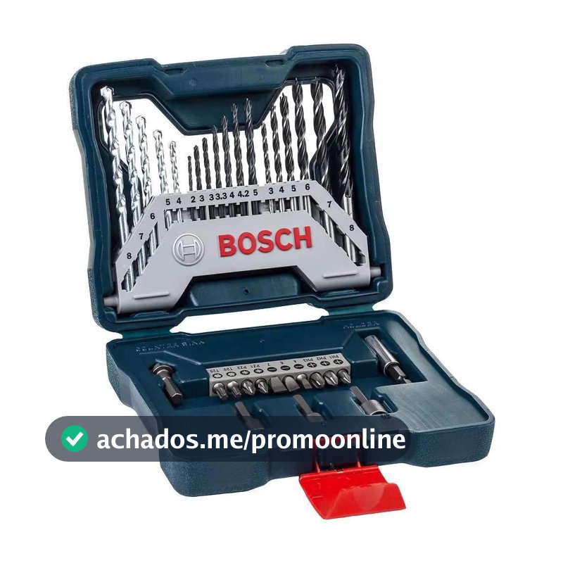 Estojo de Ferramentas e Brocas Kit com 33 Peças X-Line BOSCH