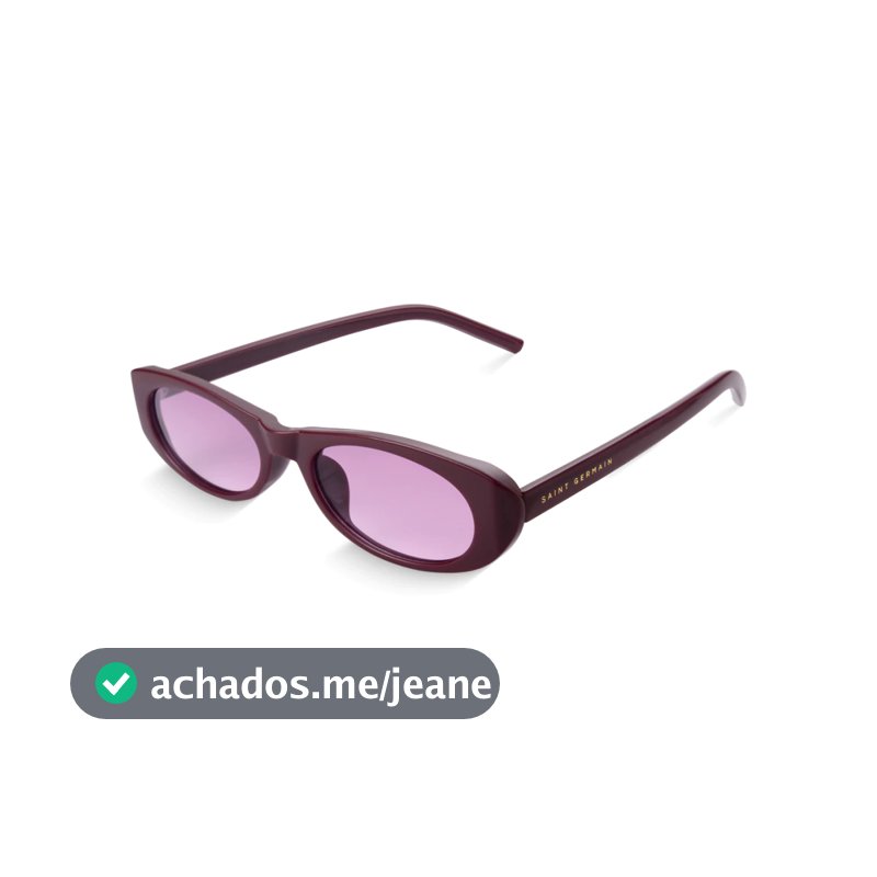 Óculos De Sol Feminino Saint Germain Amalfi Roxo Uv400 Oval Kurt Cobain
