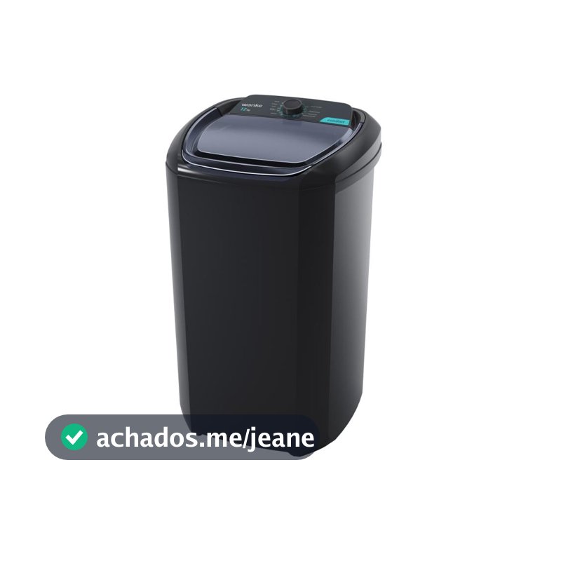 Tanquinho de Lavar Wanke 12kg Comfort Semi-Automática Preto 220V - LWBE120T3