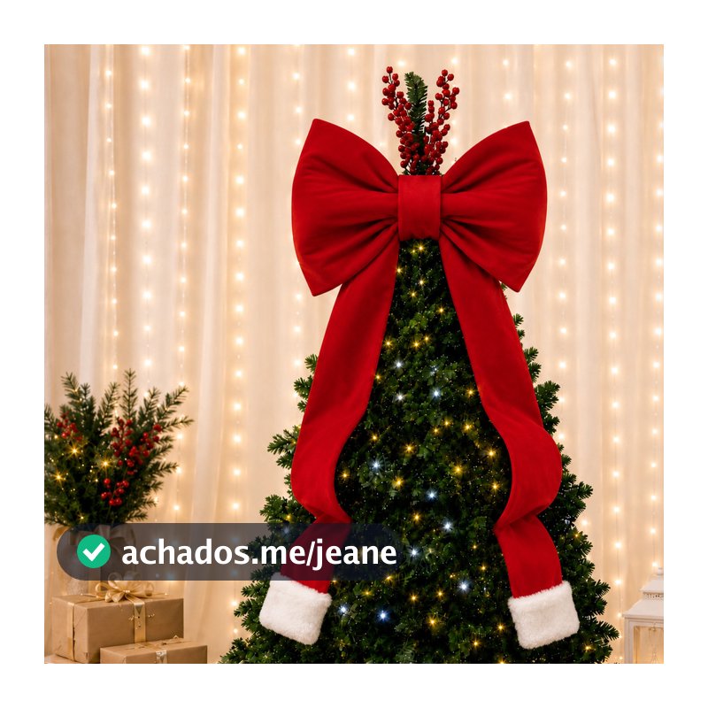 Laço Gigante Para Arvore de Natal 60x1.60m Decoração Porta Noel