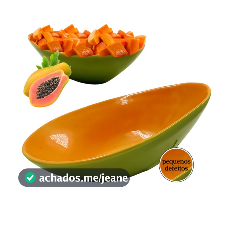 Bowl Mamão Decorado Ceramica Cumbuca 2ª Linha