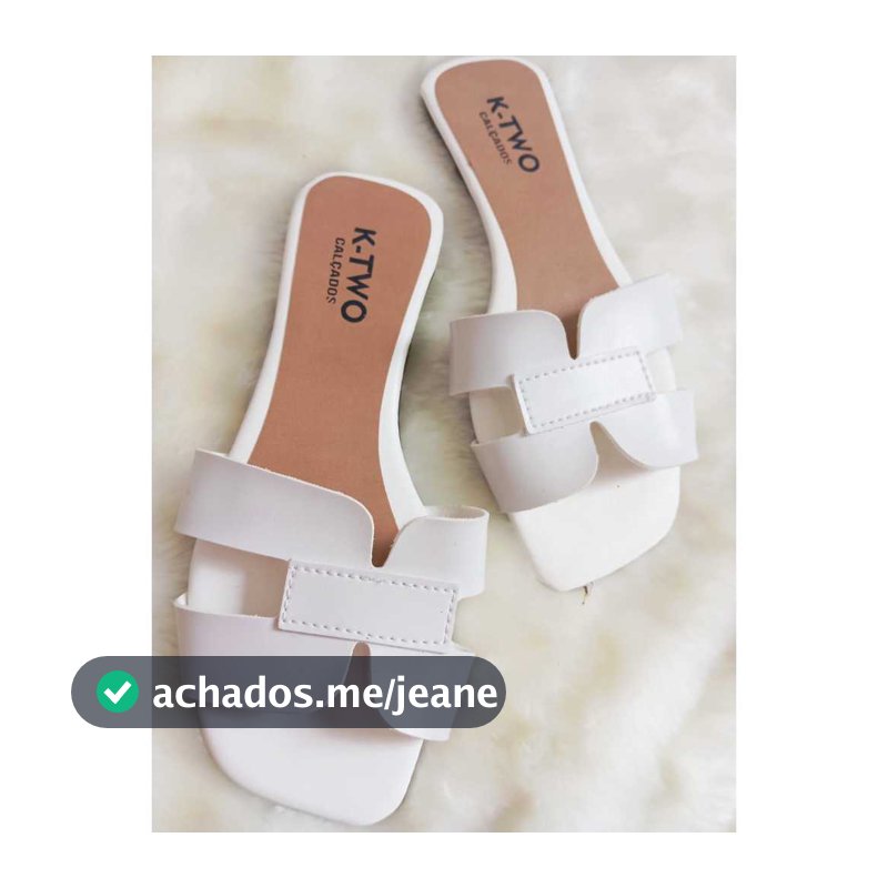 Sandália Rasteirinha, Rasteira Flat Mod. H, Confortável, solado antiderrapante, várias cores, K-two Calçados