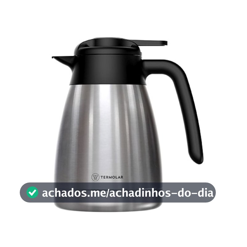 Bule Térmico Termolar Garzón 1,2L Aço Inox Sistema Gatilho