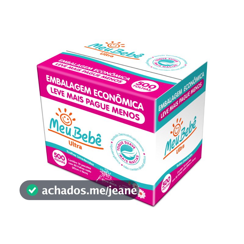TOALHA UMEDECIDA MEU BEBE ULTRA PACK 500 (10und x 50Fls)