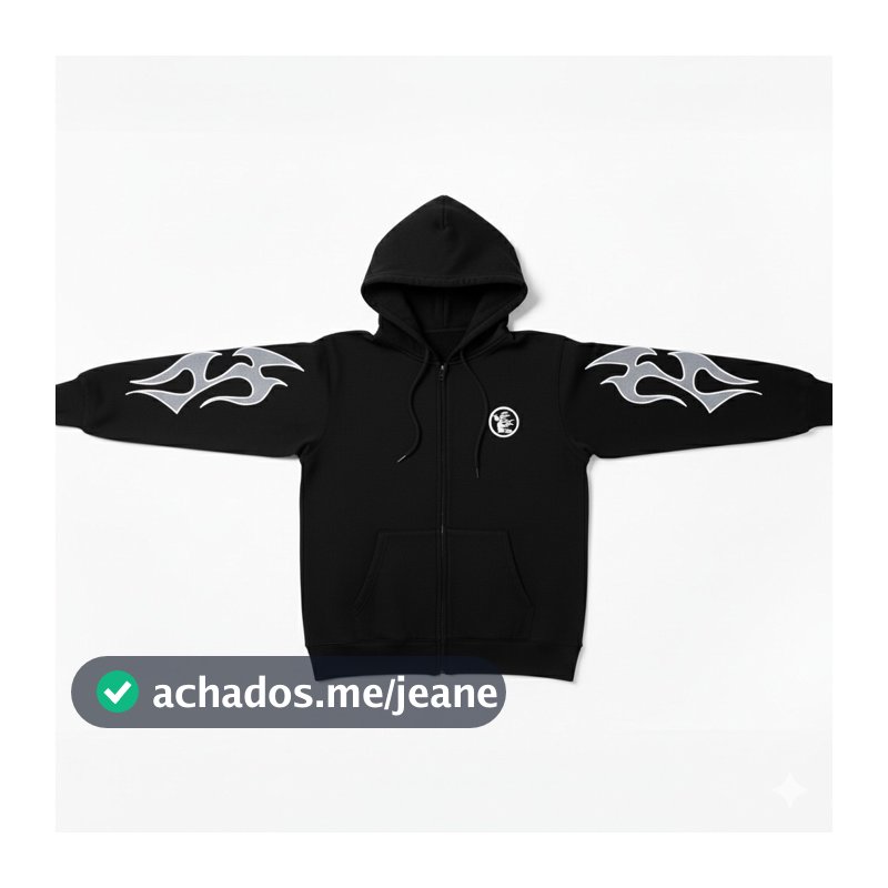 Moletom de Zíper Com Estampa Tribal Streetwear Unissex