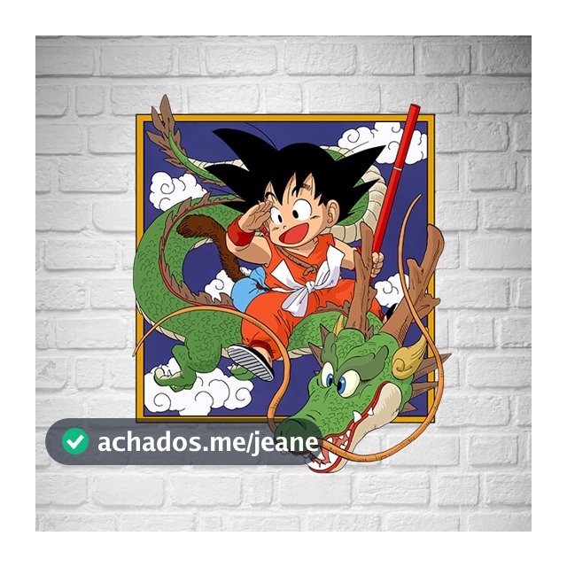 Quadro 3D - Goku Kid E Shen Long Dragon Ball Anime MDF