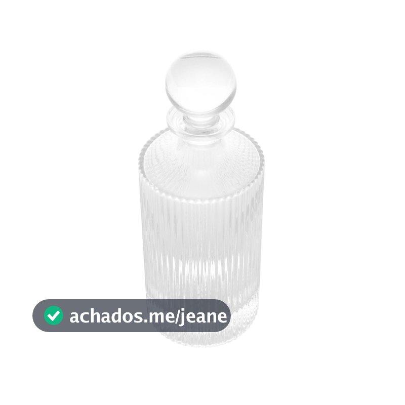 Garrafa para Whisky Wolff Lines 800ml Cristal Ecológico Incolor Servir Bebidas Bar Casa Decoração Mesa Posta Premium