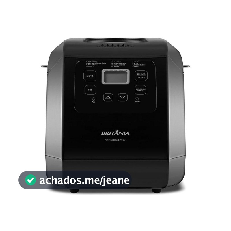 Panificadora Britânia Digital 12 Programas 3L BPNE01 110V