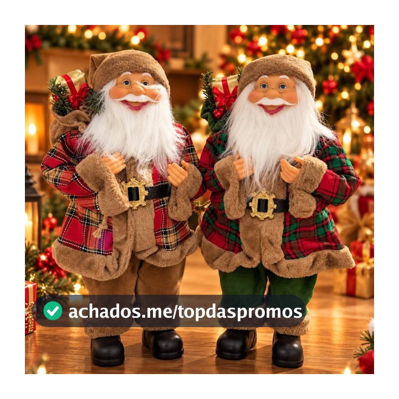 Papai Noel Luxo Decorações Natal Alto Padrão em pé Boneco Papai Noel presentes enfeites natalinos