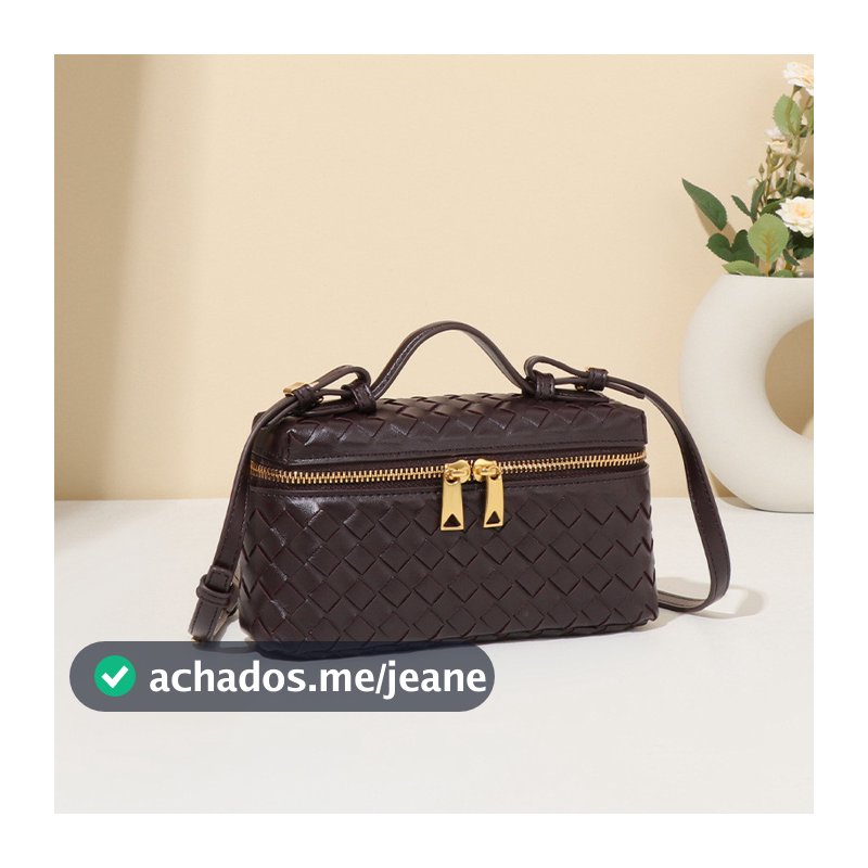 Bolsa | Bolsa transversal de tecido tecido à mão | Bolsa feminina estilo mini box