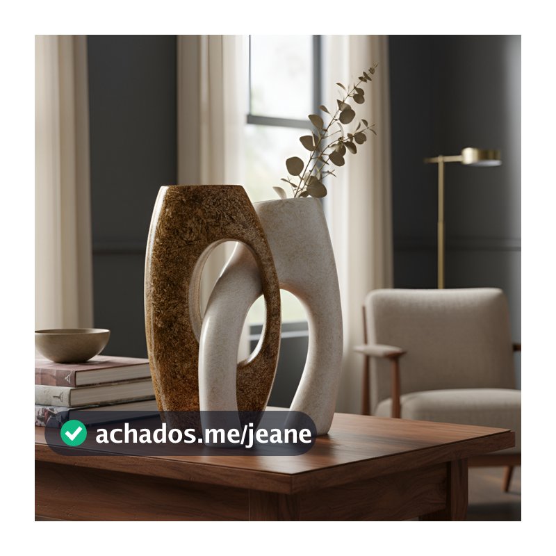 Vasos Decorativos Cerâmica Entrelaçada Elegante Sala Luxo