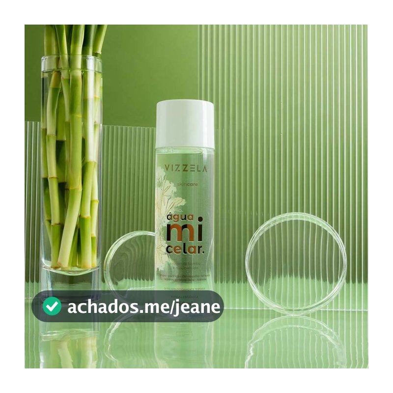 Água Micelar Limpeza Facial Skincare Vegano Original Vizzela