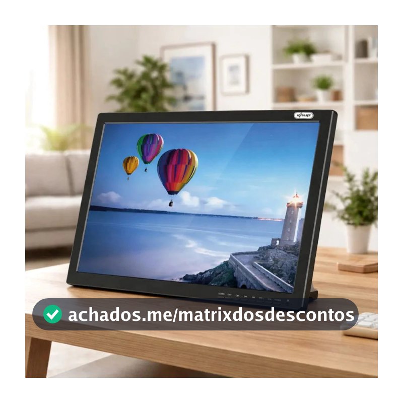 Monitor TV Portátil 19” Android 14 Knup Bateria HDMI WiFi ISDB-T Smart TV