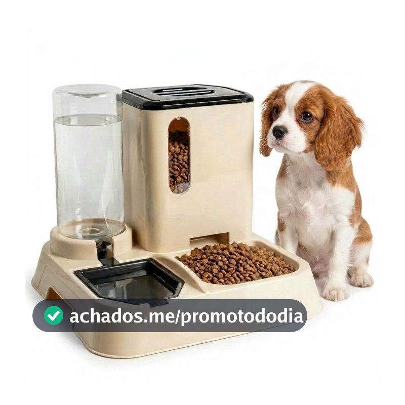 Comedouro e Bebedouro Automático para Gatos e Cães Premium 1L Jelplast