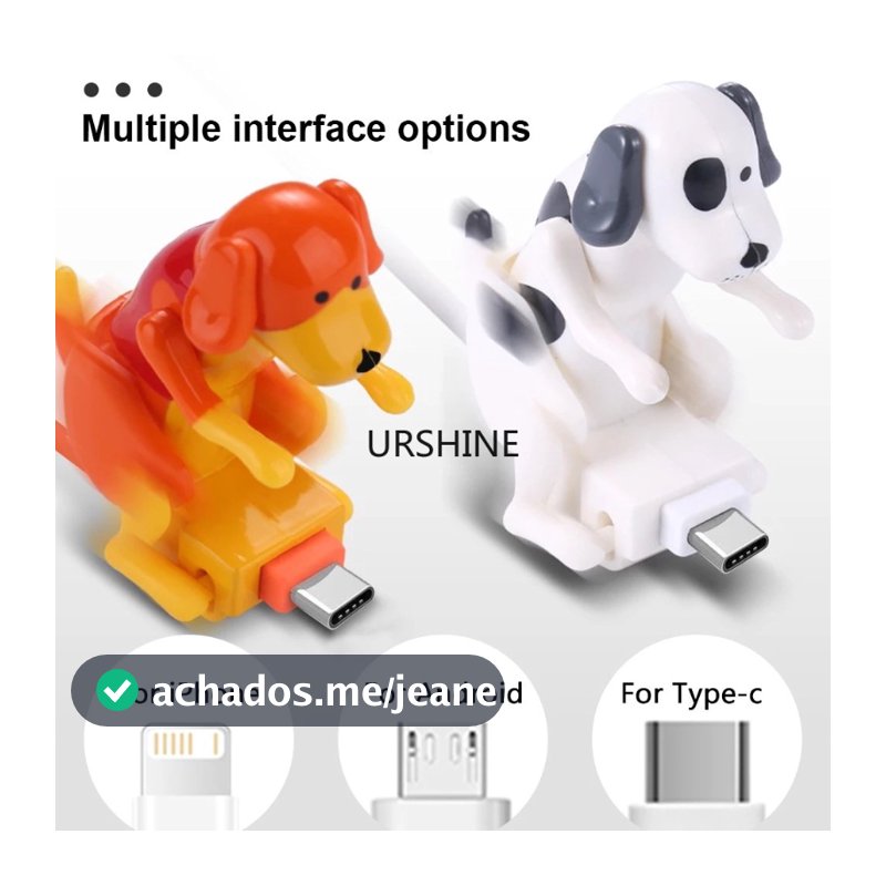 Stray Dog Design Cabo USB Carregador Rápido Vários Telefones Cachorro Móvel Android Tipo C Micro Seguro Durável Portátil