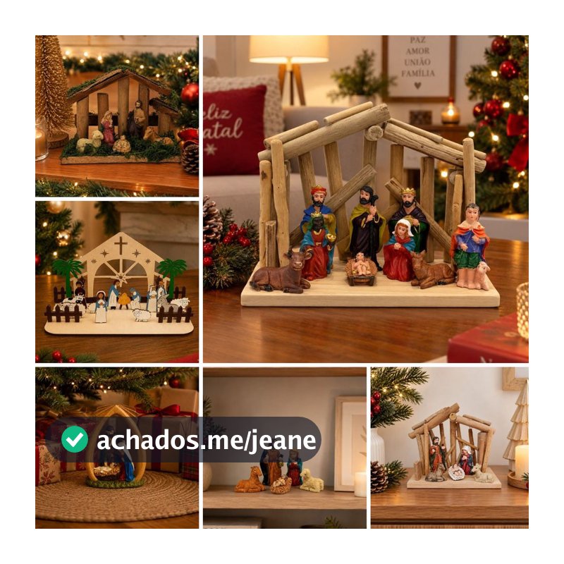 Presépio De Natal Enfeite Sagrada Família Decoração Natalina