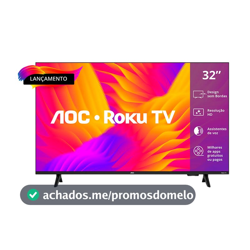 Smart Tv AOC 32" LED HD 32S5155/78G Roku Wifi HDMI Dolby Audio