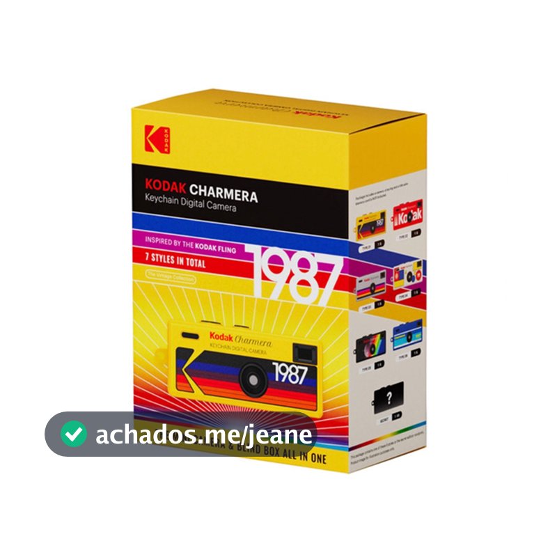 KODAK Charmera 1987 Câmera Digital Keychain Blind Box – Foto / Vídeo 1,6MP + Filtros / Frames