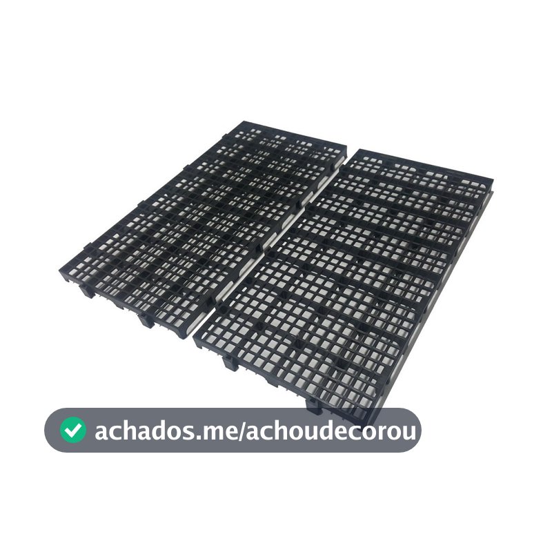 Piso Estrado Plástico Modular para Banheiro Vestiário Sauna ou Piscina 25x50x2,5 cm