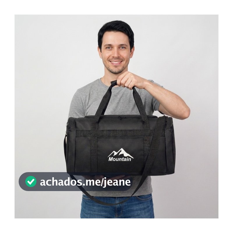 Bolsa de Mão P Necessaire Porta Marmita Chuteira Academia Pequena Dobrável 10L com Alça Mala Unissex