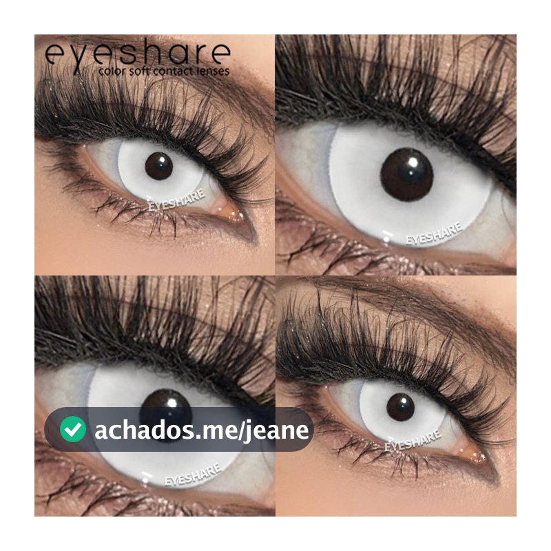 Lentes De Contato Eyeshare Brancas De Halloween Para Cosplay De Anime