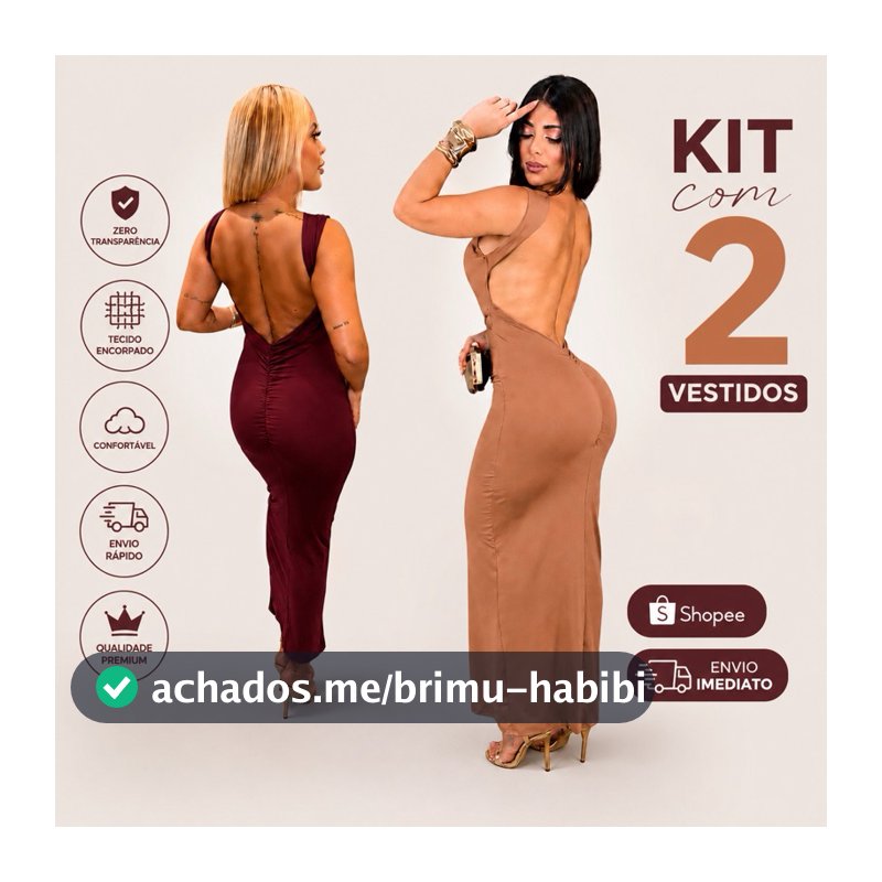 Kit 2 Vestidos Femininos Midi Tubinho Justo Modelador Elegante Casual Festa