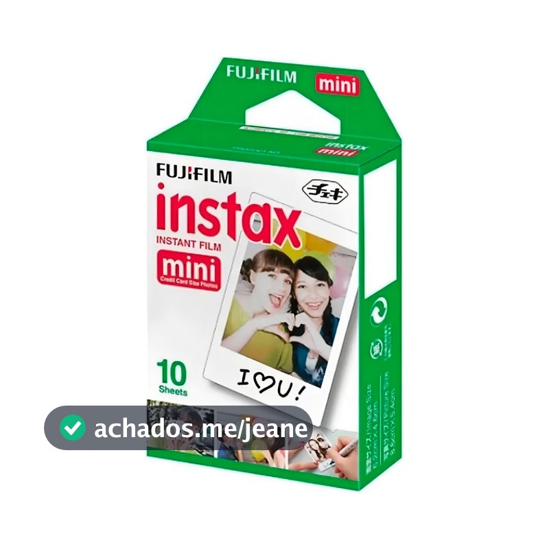 Filme Instantâneo Fujifilm Instax Mini - Cores Vivas e Alta Nitidez, Compatível com Mini 7 a 12