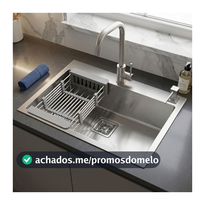 Cuba Cozinha Gourmet Inox 304 60x40 Escovada 3mm Espessura Completa Antirruído
