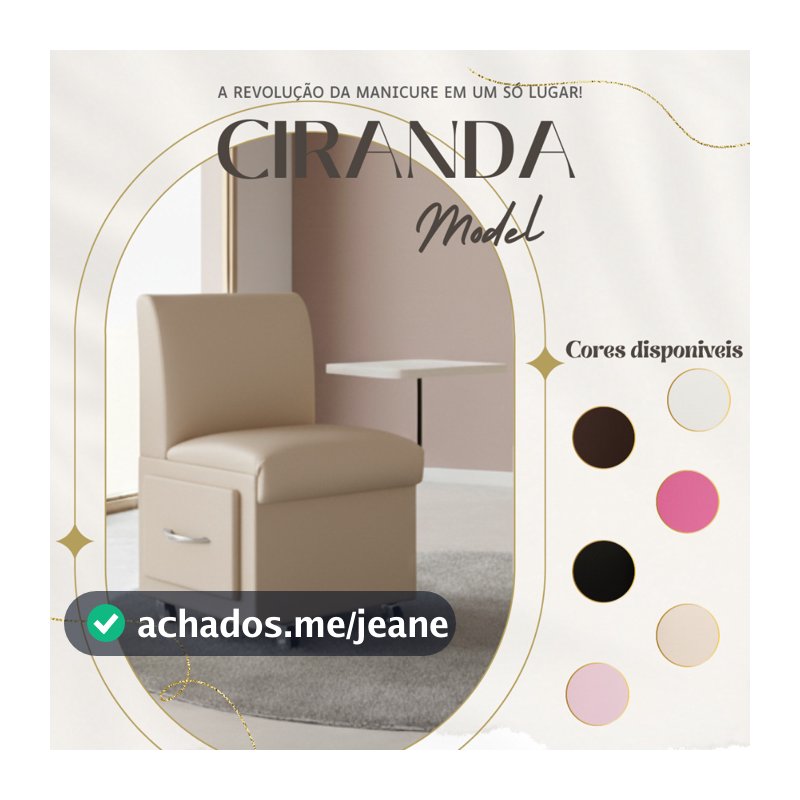 Cadeira de manicure Cirandinha Mesa de manicure Cadeira para salão de beleza opção de cores