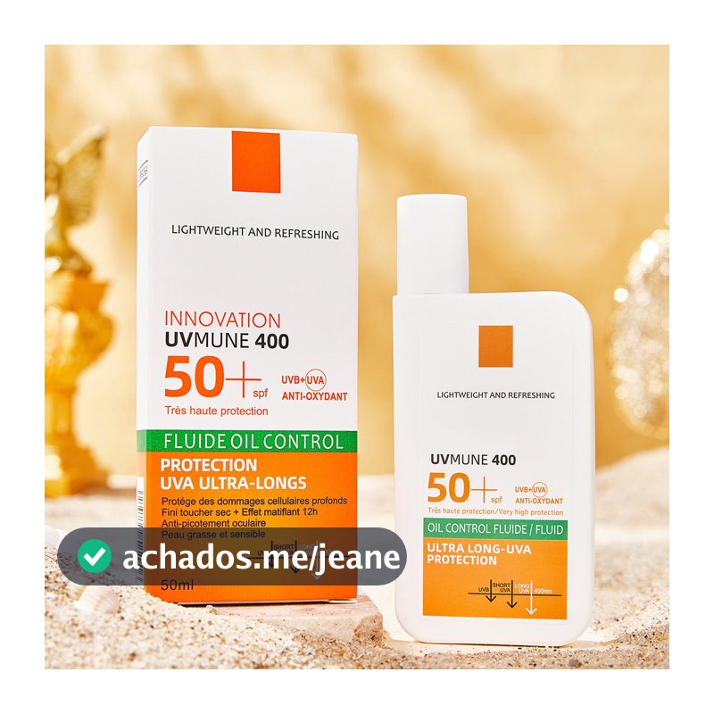 Anthelios UVMUNE 400 Controle de Oleosidade FLUID FPS 50+ (50ml) - Protetor Solar para Pele Acneica/Oleosa