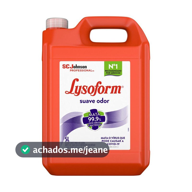 Desinfetante Lysoform Uso Geral Odor Suave 5L