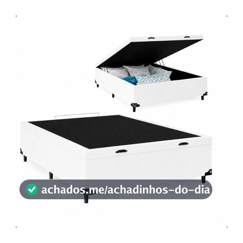 Baú Box Casal - Couro Branco