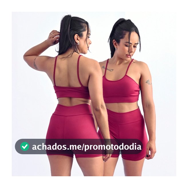Conjunto De Academia Feminino Short e Top Roupa Fitness Zero Transparência