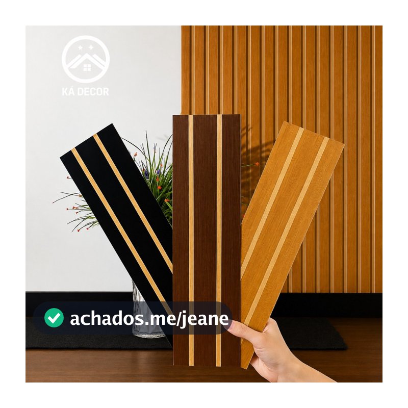 Kit Até 100 Placas Ripada Decorativo Adesivo Painel Mdf Alta Qualidade Premium 45x11cm