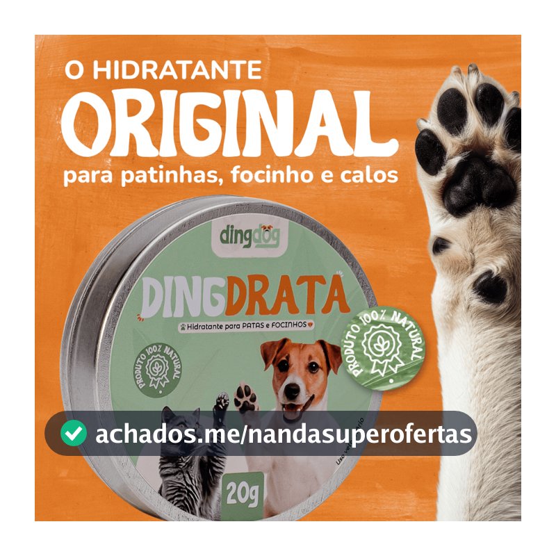 Hidratante de Focinho/Patinhas 100% Natural Cães e Gatos Ding Dog
