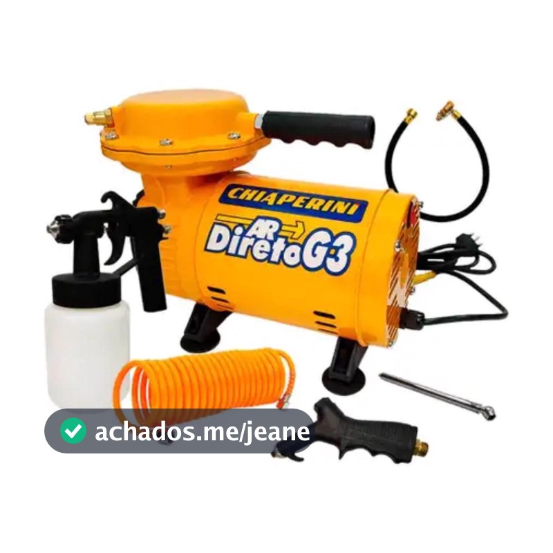 Compressor De Ar Direto G3 40Psi 1/3Hp Bivolt Com Kit Para Pintura - Chiaperini
