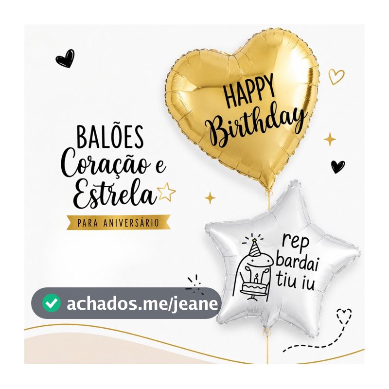 1 Balão de aniversário 22cm + 1 vareta Balão metalizado 10 polegadas Feliz aniversário festa de aniversário decoração