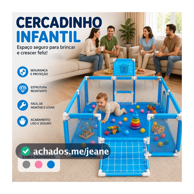 Cercadinho Bebê Chiqueirinho grande portátil grade proteção infantil seguro para bebê criança menino menina brincar