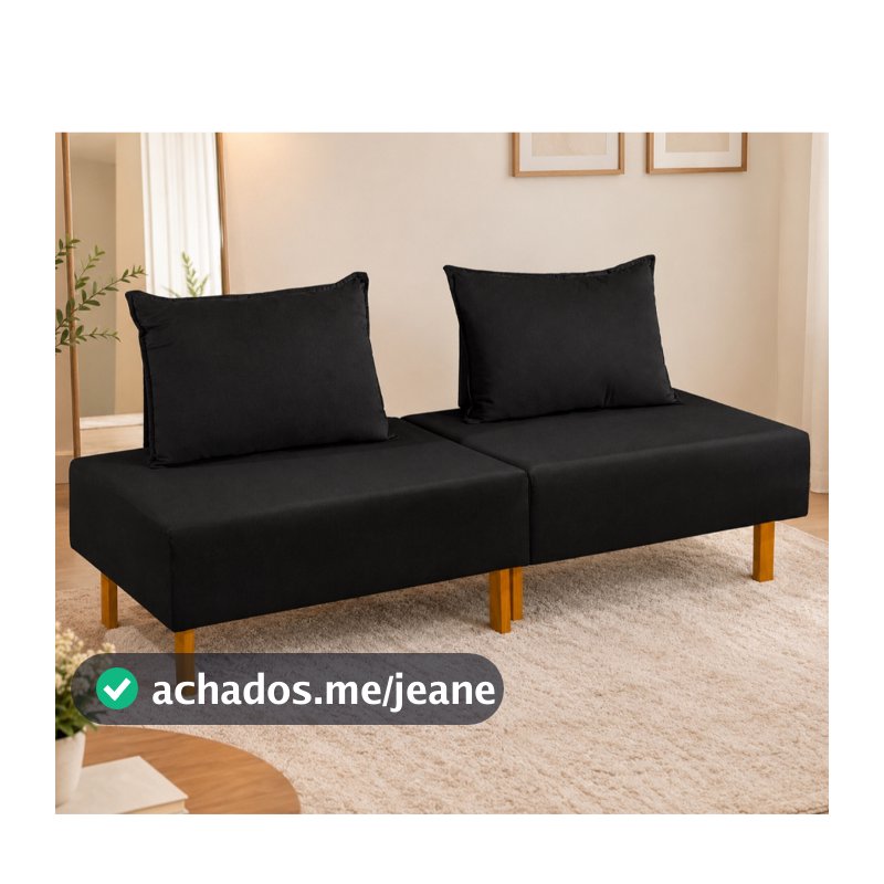 Sofá Cama Dobrável Para Camping Com Encosto P/ Acomodar Visitas Portátil Preto - Produto Em Estoque