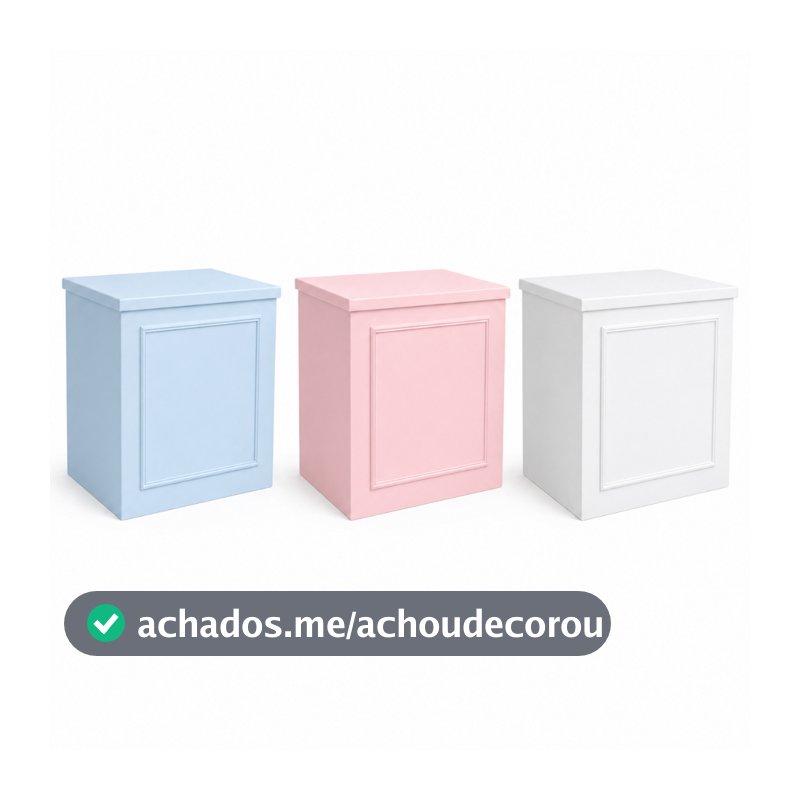 Cômoda Fake Branca MDF Desmontável Decoração Festa Eventos Mesa Cenográfica Suporte Doces Display