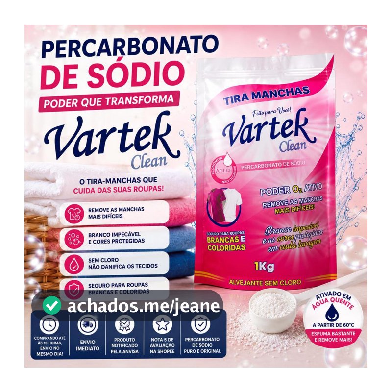 PERCARBONATO DE SÓDIO PURO VARTEK ORIGINAL