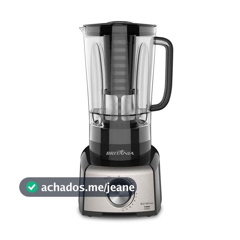 Liquidificador Britânia BLQ1380P Pro Maxx 6 Inox 3L 1200W 110V